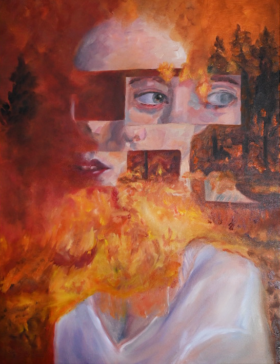 Fire Inside / Oil on canvas / 16 x 20 inches / 2021